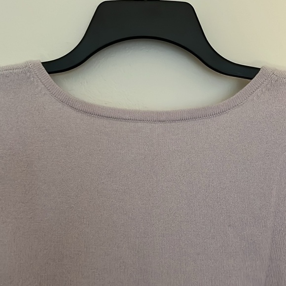 Michael Kors 100% Cashmere Short Sleeve Sweater Large L Lavender Violet EUC Top - Picture 3 of 14